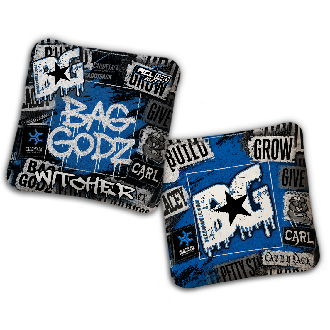 2027 Multiple Bag Models  "CaddySack Street Art” Collab - ACL Pro Stamped Cornhole Bags - SET OF 4 BAGS