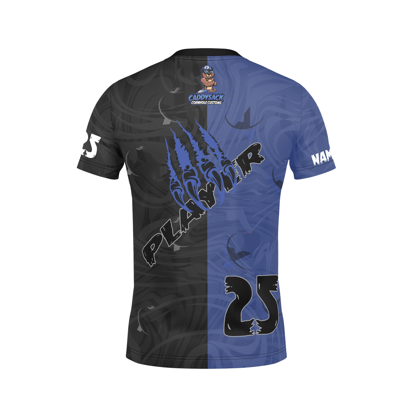 All New!  2026 Youth Cornhole Jersey!-Blue/Black