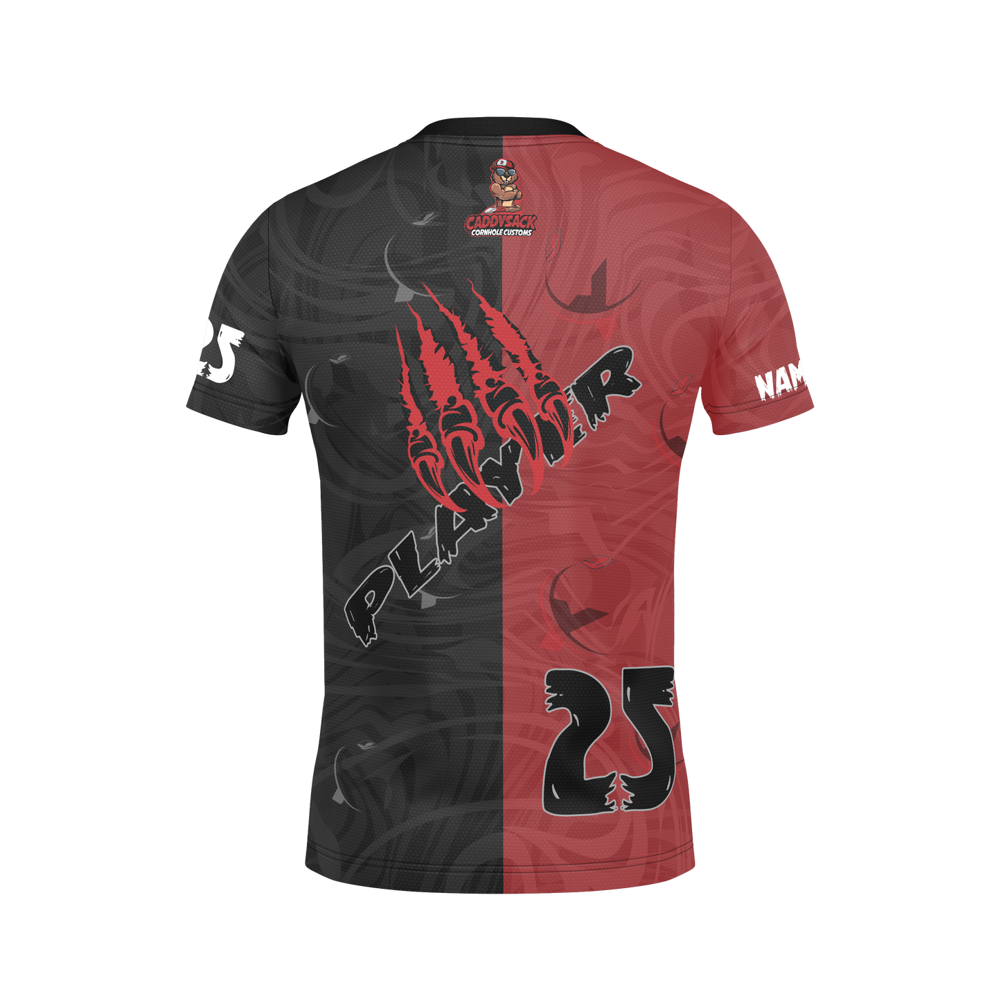 All New!  2026 Youth Cornhole Jersey!-Red/Black