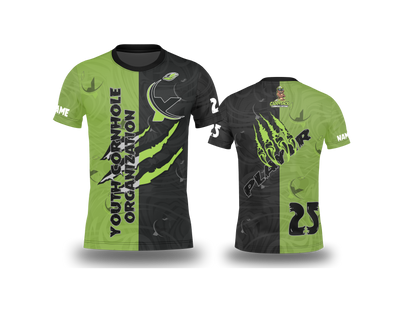 All New!  2026 Youth Cornhole Jersey!-Green/Black (Copy)