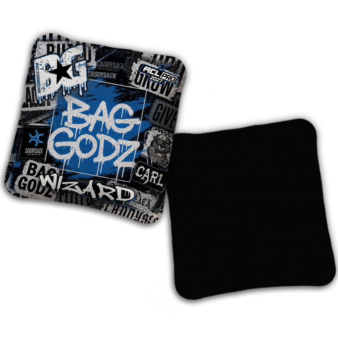 2027 Multiple Bag Models  "CaddySack Street Art” Collab - ACL Pro Stamped Cornhole Bags - SET OF 4 BAGS